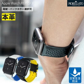アップルウォッチバンドメンズ ベルト スポーツ 裏面防水 アップルウォッチバンド apple watch series 10 ~ 1 SE 革 レザー 本革 40mm 41mm 42mm モレラート RALLY ラリー 保護カバー付 applewatch5 バンド applewatch7 ベルト メンズ 蒸れない 時計ベルト ブランド