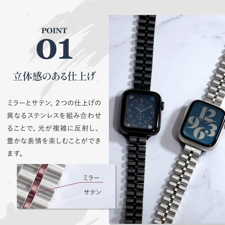 楽天市場】アップルウォッチバンドステンレス 完全防水 アップル 