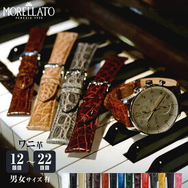 腕時計 ベルト 22mm 時計ベルト 20mm 19mm 18mm 17mm 16mm ワニ革 革ベルト MORELLATO モレラート AMADEUS アマデウス x0518052 時計 腕時計 バンド 時計バンド 替えベルト 替えバンド 交換 バンド 交換ベルト 交換用工具付 メンズ スマートウォッチ