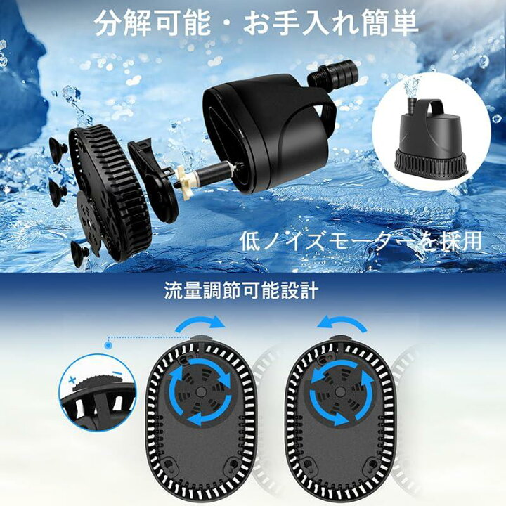 楽天市場】水中ポンプ 小型 給水ポンプ 排水ポンプ 水槽 底部入水式 