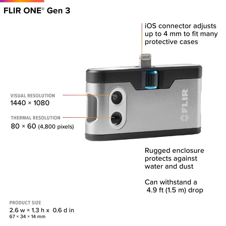 楽天市場】FLIR(フリアー)【国内正規品】iPhone/iPad用 FLIR ONE Gen3 
