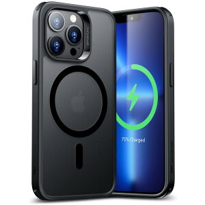 ESR iPhone 13 Pro Max �P�[�X �n�C�u���b�h�P�[�X HaloLock�t�� MagSafe�Ή� ���C�[�d 2022�V�^ 1500g�܂Ŏ��C �z���ČRMIL�K�i SGS�F�� �Ռ��ی� ���ɋ����w�� �X�g���b�v�z�[���t�� 6.7�C���` �u���b�N