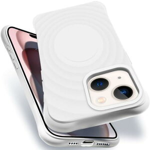 iPhone 15 MagSafe対応 ケース 耐衝撃 米軍MIL規格 アイフォン15 スマホケース シリコン 保護ケース いpほね15 カバー ストラップホール付き 傷つけ防止 ワイヤレス充電対応 6.1インチ用(ホワイト