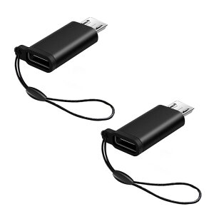 Type-C to Micro USB ϊA_v^[ 2Zbg Type C X to Micro USB IX ϊA_v^ f[^] [dΉ XperiaAGalaxyANexusAHUAWEIMicro USBݔΉ (ubN)