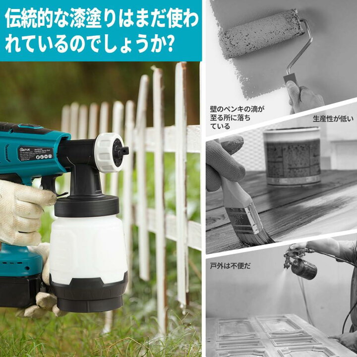楽天市場】lingyue コードレススプレーガン本体のみ マキタ 18V 
