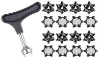 交換用ゴルフシューズ 16個セット ゴルフ用釘レンチ付属 スパイク鋲 交換用スパイク鋲 ゴルフシューズ靴…