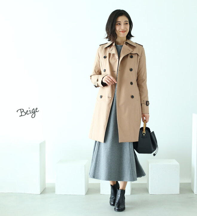 楽天市場 Filomo トレンチコート レディース キルティング ライナー付き 綿100 コットン コットン100 ブランド 代 30代 ママ コート ベージュ ブラック 7号 9号 11号 13号 15号 就活 スプリングコート 春 春アウター 春コート Ol 通勤 仕事 ビジネス 秋コート Mieno