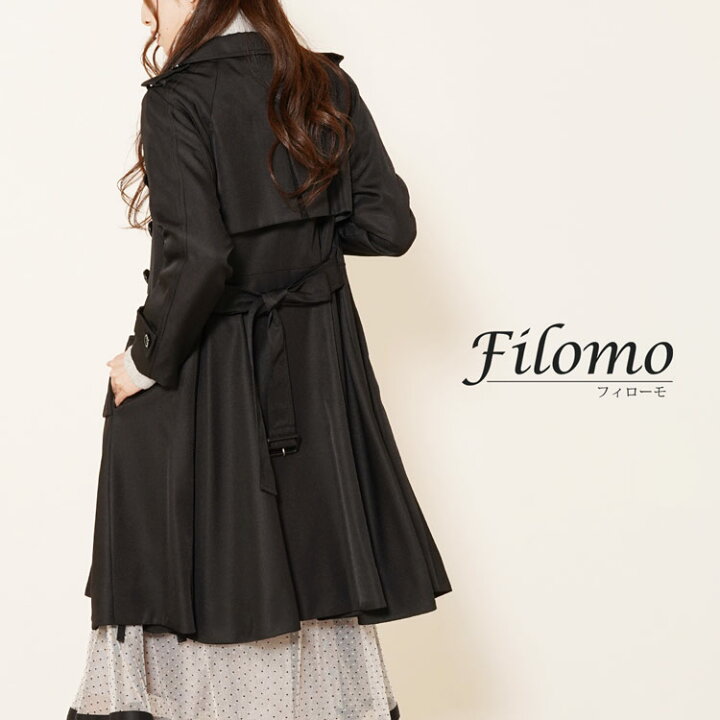 楽天市場 Filomo フレア トレンチコート レディース 春 弱はっ水 ベージュ キャメル ネイビー ブラック 7号 9号 11号 13号 ワンピース 大人 代 30代 結婚式 卒業式 入学式 スプリングコート 春コート 春アウター かわいい コート フレアデザイン 女子 秋 冬 Mieno