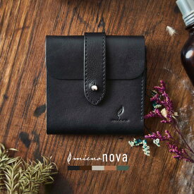 二つ折り財布 本革 レディース 【名入れ 可能】【ネコポスで送料無料】 きれいめ シンプル ブランド 折り財布 お財布 mieno nova 牛革 大人 革 レザー 小さめ かわいい 柔らかい 小さい財布 プレゼント レザー (07000480r)