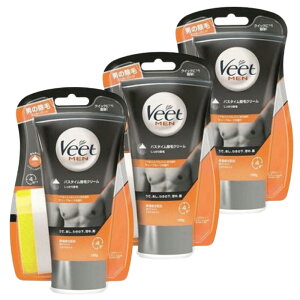 Veet MEN (���B�[�g ����) �o�X�^�C����p �������菜�� 150gx3�� �X�|���W�t �E�� ���уN���[�� ���сE�E�э� �r�[�g �w���X�P�A�E�R�X�� �{�f�B�P�A �E�сE�V�F�[�o�[ �y��򕔊O�i�z