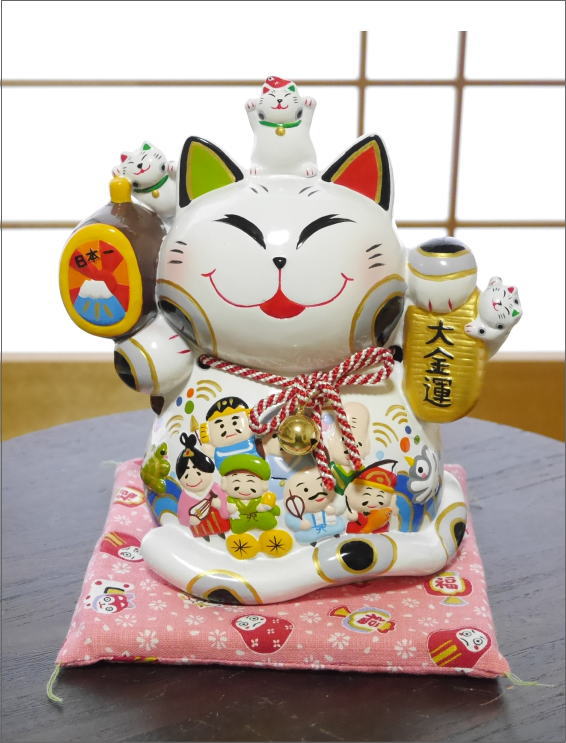 日本全国 送料無料 こんな世の中だからそこ 景気のいい招き猫を 日本一 縁起づくしの福ねこ七福神 低価格化 貯金箱