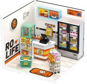 つくるんです【日本公式販売/日本語説明書付】Robotime DIY ミニチュアハウス クリエイターシリーズ (コンビニ)