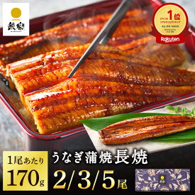 【鰻楽公式】国産うなぎ蒲焼 鰻楽 [長焼 大サイズ 170g] 節分 恵方巻 ひな祭り 節句 冬グルメ 宮崎 鹿児島産 [ 2尾 3尾 5尾　] 送料無料 冷凍 内祝い お取り寄せ プレゼント 引っ越し