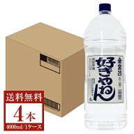 ポイント2倍【送料無料】 宮崎本店 キンミヤ 焼酎 25度 ペットボトル 好きやねん 4000ml （4L） 4本 1ケ…