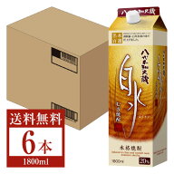 【送料無料】 メルシャン 八代不知火蔵 20度 白水 むぎ焼酎 パック 1.8L 1800ml 6本 1ケース 麦焼酎 包装…