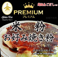 グルテンフリー 米粉 お好み焼き粉 プレミアム あごだし入 900g（投函便）