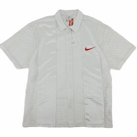 未使用品 SUPREME×NIKE シュプリーム×ナイキ Mesh S/S Shirt メッシュ半袖シャツ FQ0346-030 サイズL ホワイト【中古】