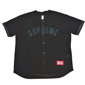 Supreme シュプリーム Ultrasuede Mesh Baseball Jersey ウルトラスエード メッシュ ベースボール 24SS ジャージ サイズXL ブラック【中古】