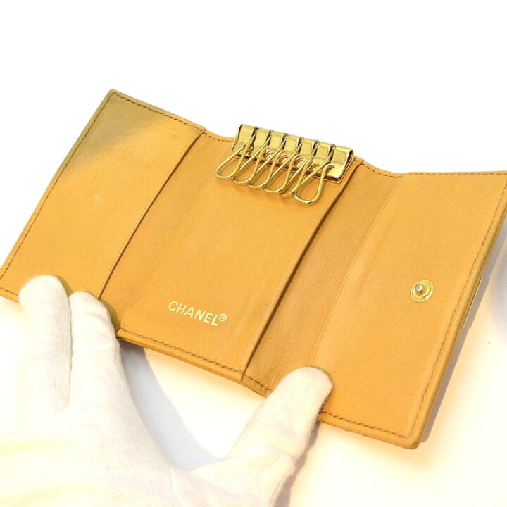 楽天市場】シャネル CHANEL チョコバー レザー 6連キーケース ベージュ 