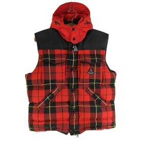 楽天市場 Moncler ダウンベスト レッド メンズファッション の通販