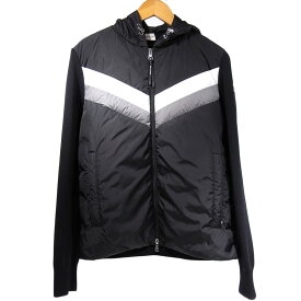 MONCLER モンクレール Stripe Detail Quilted Jacket ダウン ジャケット メンズ ブラック size M 【中古】