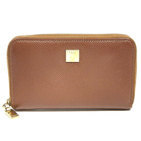 CELINE セリーヌ ウォレット 二つ折り財布 レザー ブラウン 【中古】