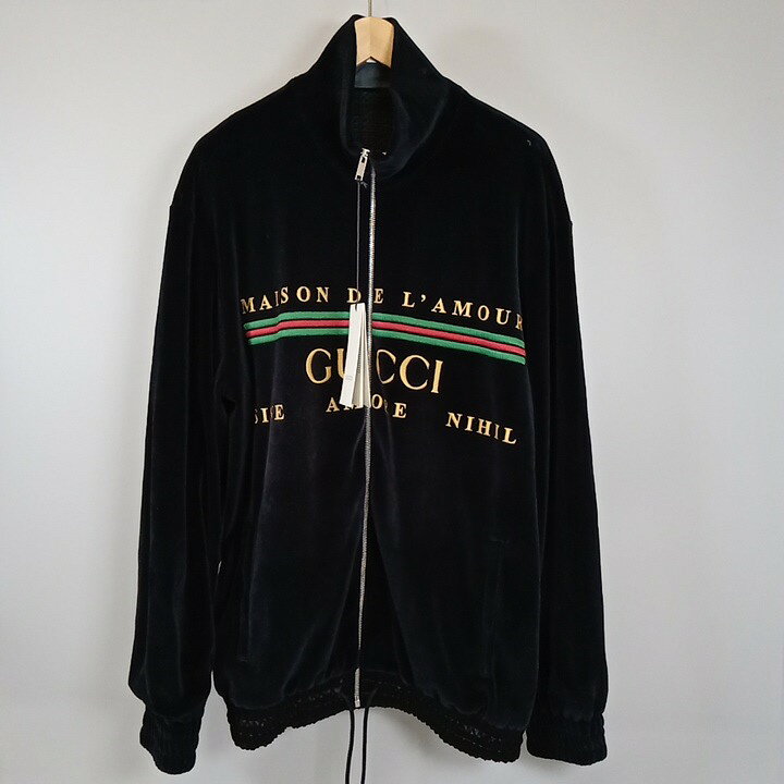 楽天市場】GUCCI グッチ ベロア トラックジャケット メンズ ブラック 