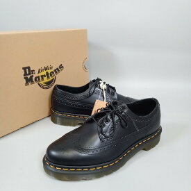 Dr.Martens ドクターマーチン 3989YS イエローステッチ ブローグシューズ メンズ ブーツ ブラック 26cm 【中古】