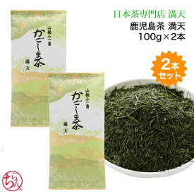 鹿児島茶 「満天」 2本セット 100g×2 かごしま茶 新茶お茶 緑茶 日本茶 茶葉 ギフト 本格 おいしい 手軽 おうちカフェ プレゼント お祝い お返し お歳暮 来客 法事 敬老の日 長寿祝い 引っ越し祝い メール便送料無料 2026年産 新茶 父の日 母の日