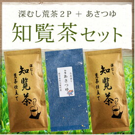 【4月25日以降の注文で2024年産 新茶】知覧茶 ちらん茶 セット 【 知覧深むし荒茶仕立て2P＋あさつゆ 】 お茶 緑茶 日本茶 ギフト 茶葉 新茶 鹿児島茶 かごしま茶 2023年度産 鹿児島 鹿児島知覧茶 国産 プレゼント お歳暮 メール便送料無料 ※ ティーバッグ ではありません。