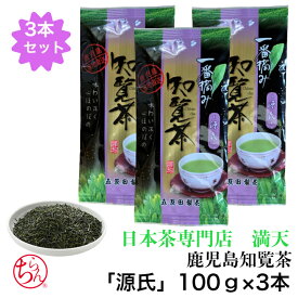 鹿児島茶 知覧茶 「源氏」 100g×3 かごしま茶 知覧茶 新茶 お茶 緑茶 日本茶 茶葉 japantea chiran ギフト 本格 おいしい 手軽 おうちカフェ プレゼント お祝い お返し お歳暮 来客 法事 メール便送料無料 2026年産 新茶 父の日 母の日