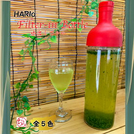 《全5色》ハリオ フィルターインボトル 750ml 【水出し茶 冷茶 アイスティー フレーバーティー 日本茶 紅茶 麦茶 行楽 耐熱ガラス　熱湯 食洗器】