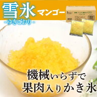 【冷凍】雪氷 マンゴー果肉入り 100G　18食入 (アイスライン/冷凍アイス/シャーベット) 業務用