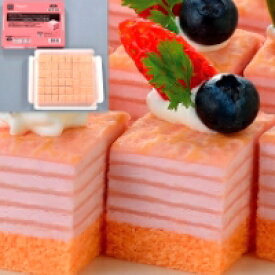 【冷凍】ミニカットケーキ ミルクレープ(いちご) 約490G (フレック/冷凍ケーキ/ポーションケーキ) 業務用