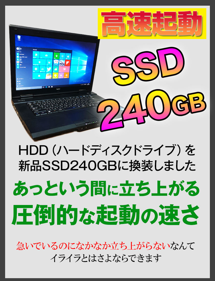 楽天市場】中古ノートパソコン Windows10 中古パソコン Core i5 4210M