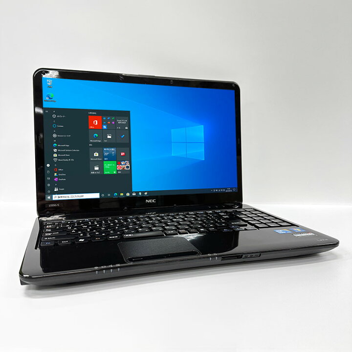 中古ノートパソコン Windows10+office 大容量HDD500GB NEC LL550/W 