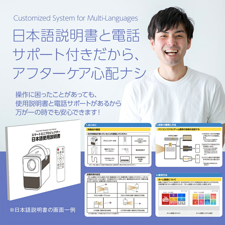 楽天市場】【楽天1位】プロジェクター 小型 スマホ 1080p フル高画質 