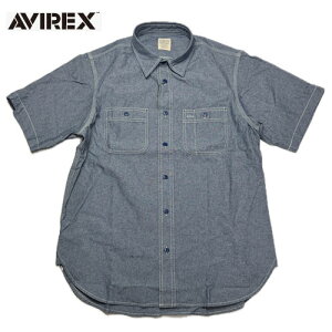 �A�r���b�N�X AVIREX 7833923003 BASIC CHAMBRAY S/S SHIRT �����@�V�����u���[�V���c
