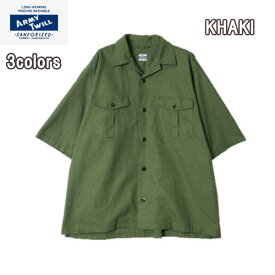 20%OFF アーミーツイル ARMY TWILL AM-2317011 Cotton/Linen Slab H/S Utility Shirt コットンリネン　ミリタリーシャツ　半袖ボタンシャツ