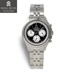 ioEHb` NAVAL WATCH FRXC012 Naval Watch Produced By LOWERCASE FRXC012 Chronograph 3links S/S Metal strap Nmf@v