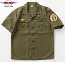 トイズマッコイ TOYS McCOY TMS2502 SHIRT,MAN'S COTTON SATEEN,OG107 SHORT SLEEVE " KING KONG COMPANY " タクシードライバー　ミリタリーシャツ