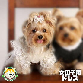 クーポン配布中 【 小型犬用 】 犬 服 犬服 結婚式 ドレス リングドッグ ワンピース レース サテン生地 正装 ペットウェア ふりふり 前撮り 洋装 チワワ ヨークシャテリア ポメラニアン トイプードル服 かわいい 華やか F007 犬服