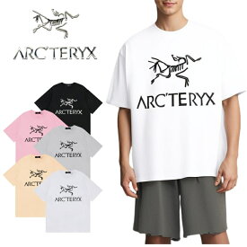 [在庫処分]【アークテリクス】ARC TERYX 春 夏 秋 2024 Tシャツ ArcWord アークワード T-Shirt X000006348 メンズ コットン 半袖 ロゴ 5色 無地 シンプル 白 黒 ホワイト ブラック ピンク グレー ベージュ 高密度刺繍 ポロシャツ 日焼け防止 通気性 快適 アウトドア 登山