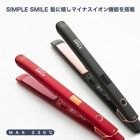 【 送料無料 】【 1年保証 】ヘアアイロン ストレートアイロン ストレート アイロン 24mm マイナスイオン発生器付き 強化 ヘアーアイロン カールアイロン カール 2WAY 海外対応 プロ級230℃ ショート ロング 専用ポーチ付き