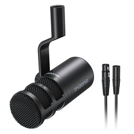 公式 MAONO XLR マイク ダイナミックマイク ボーカルマイク 単一指向性 XLR-XLRケーブル接続 マイクスタンド付き オーディオミキサー/サウンドカード/音響機械向け ライブ配信 ゲーム実況 YOUTUBE ポッドキャスト 宅録 生放送 ストリーミングに適用 PD100