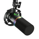 公式 MAONO USB/XLR マイク ダイナミックマイク ゲーミングマイク PC用ポッドキャストマイク 専用ソフトウェア 単一指向性 2-in-1音量調整ノブ ミュートボタン イヤホンジャック ゲーマー向けRGBライティング付き ゲーム実況/ボイズチャット/ライブ配信に PD200X
