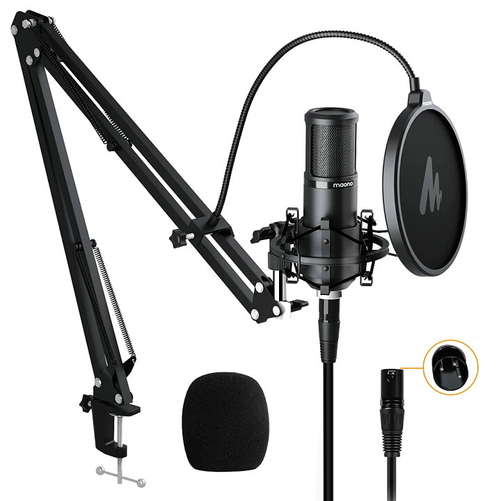 楽天市場】公式 MAONO「マオノ」 XLR コンデンサーマイク マイクセット 