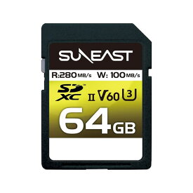 《新品アクセサリー》 SUNEAST (サンイースト) ULTIMATE PRO SDXCカード 64GB UHS-II V60 U3 SE-SDU2064 【KK9N0D18P】