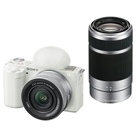 《新品》SONY (ソニー) VLOGCAM ZV-E10 ダブルズームレンズキット ZV-E10X W ホワイト[ ミラーレス一眼カメラ | デジタル一眼カメラ | デジタルカメラ ] 【KK9N0D18P】