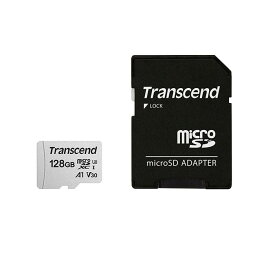 《新品アクセサリー》 Transcend (トランセンド) microSDXCカード 128GB V30 UHS-I U3A1 (TLC) TS128GUSD300S-A ［SD変換アダプタ付属］【KK9N0D18P】